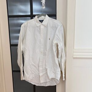 Ralph Lauren White Casual Button Down Shirt